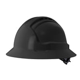 Maxisafe - Tuffgard Fullbrim Hard Hat - Ratchet Harness - Vented | HFB41RH-BLK